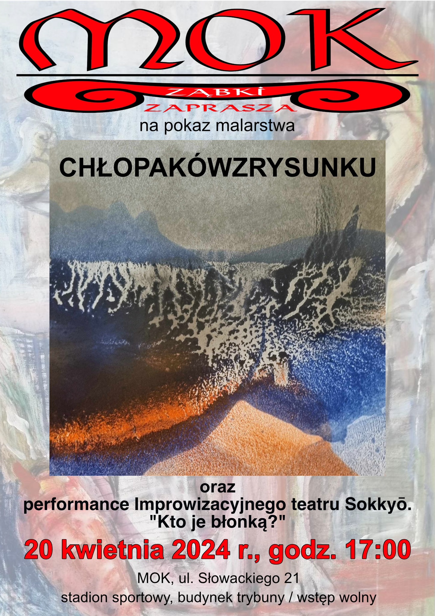 zdjecie na stronie o tytule: Pokaz malarstwa w MOK Ząbki w sobotę 20 kwietnia!