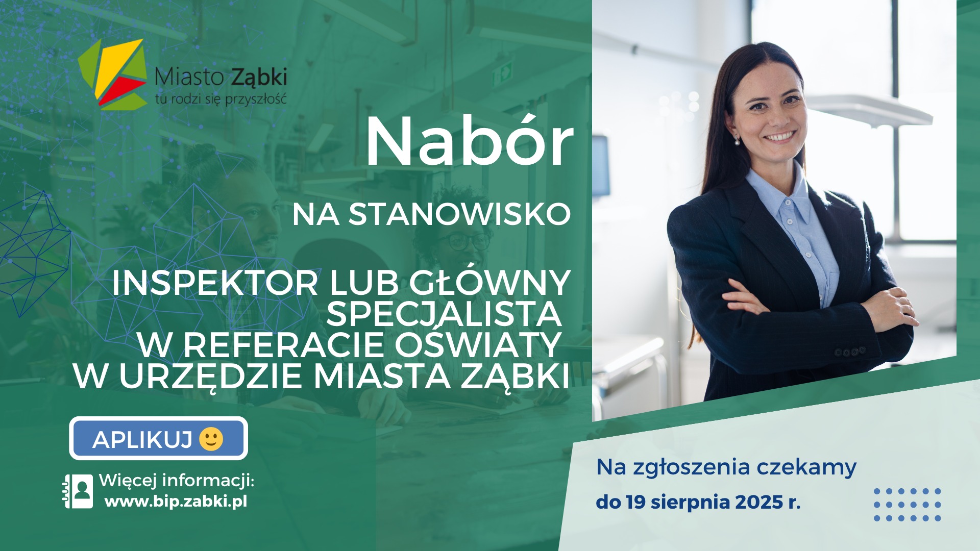zdjecie na stronie o tytule: Nabór do Referatu Oświaty. Na dokumenty czekamy do 19 sierpnia