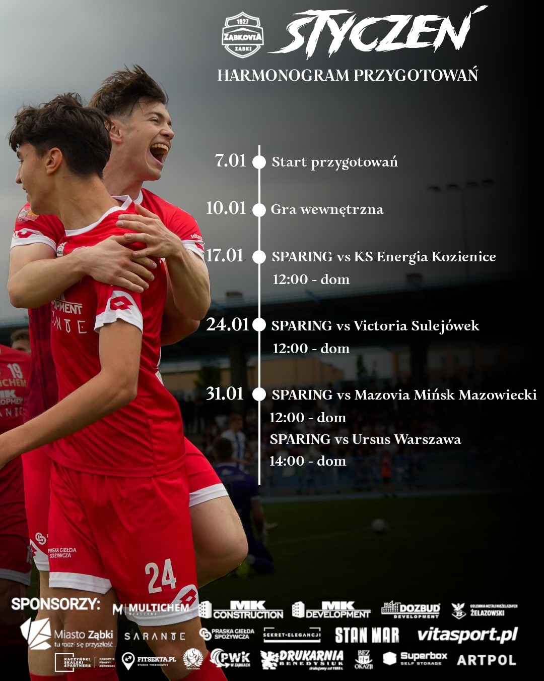 zdjecie na stronie o tytule: MKS Ząbkovia Ząbki rozpoczyna przygotowania do rundy wiosennej sezonu 2025/26