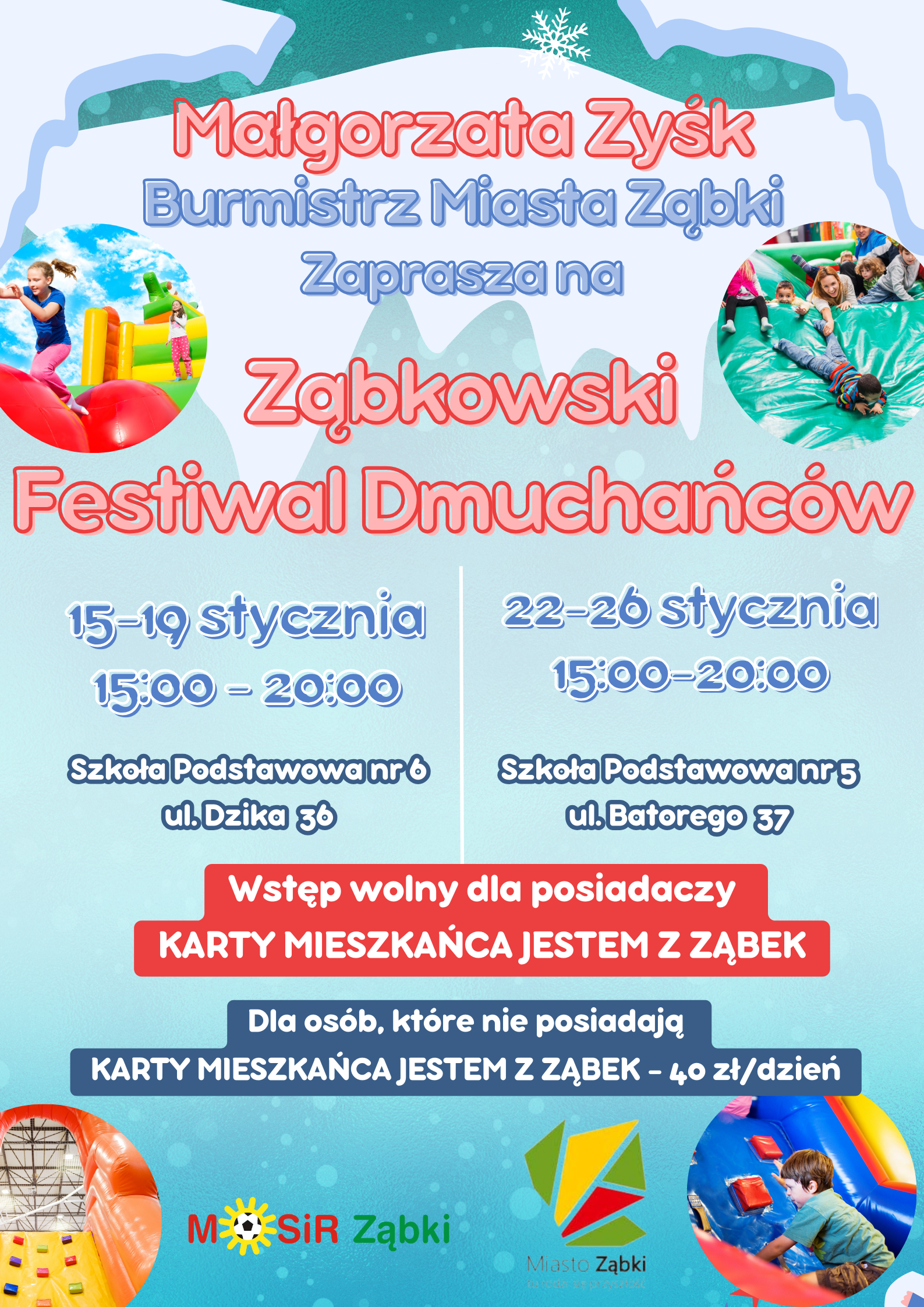 zdjecie na stronie o tytule: Festiwal Dmuchańców podczas ferii zimowych. Zapraszamy od 15 lutego 2024 r.