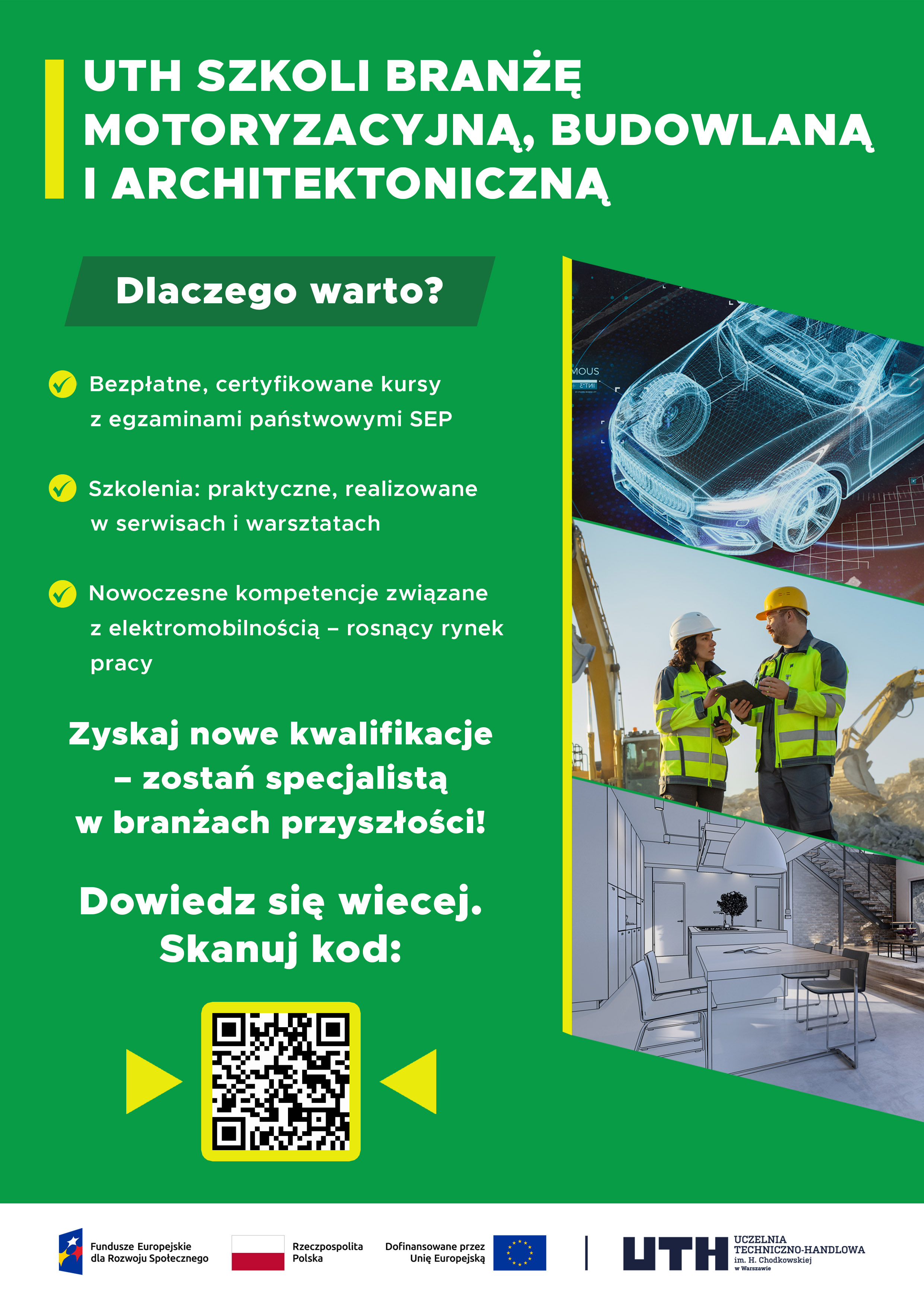 zdjecie na stronie o tytule: UTH szkoli branżę motoryzacyjną, budowlaną i architektoniczną. Bezpłatnie.