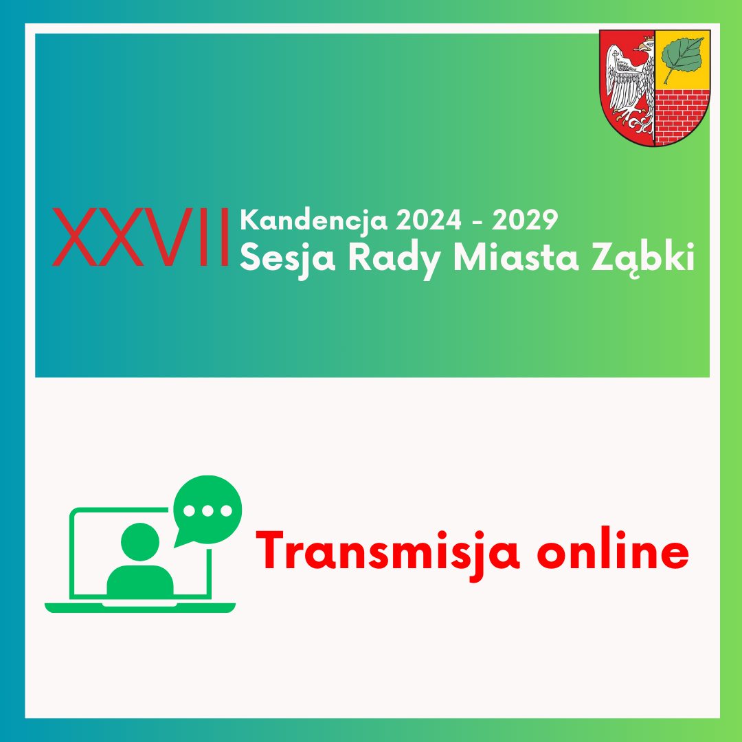 zdjecie na stronie o tytule: Transmisja Sesji Rady Miasta Ząbki