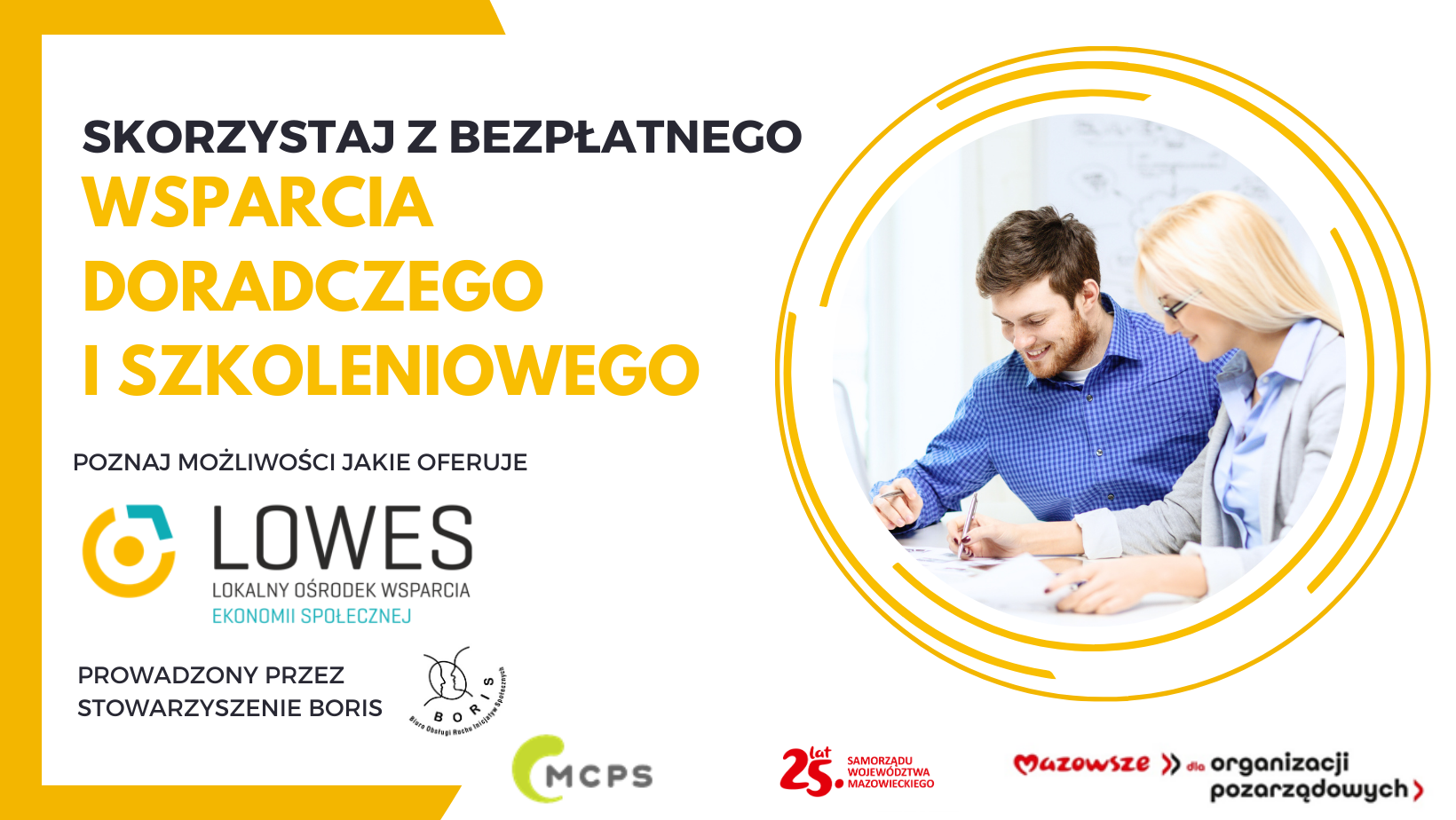 zdjecie na stronie o tytule: Bezpłatne wsparcie doradcze i szkoleniowe dla organizacji pozarządowych, spółek non profit czy spółdzielni socjalnych
