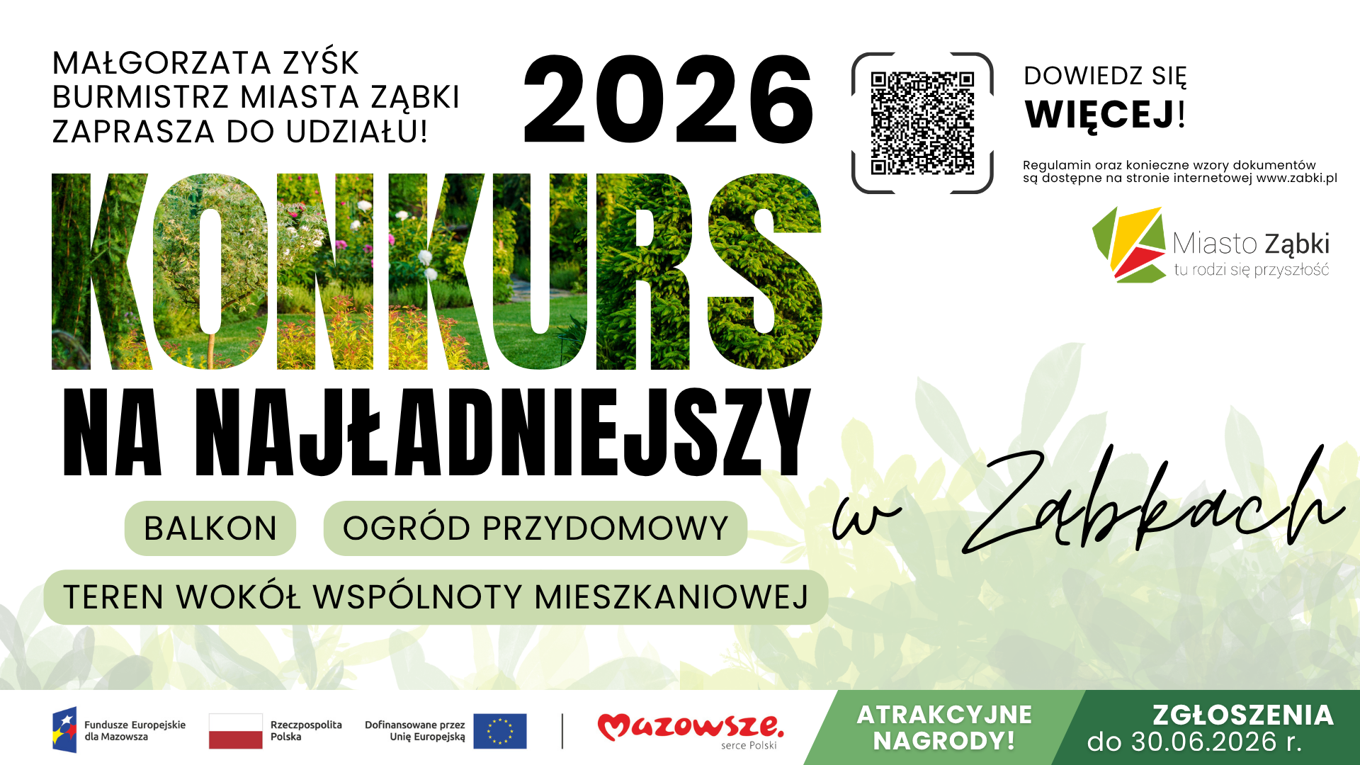 zdjecie na stronie o tytule: Konkurs na najpiękniejszy balkon, ogród przydomowy lub teren wokół wspólnoty mieszkaniowej