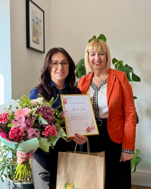 zdjecie na stronie o tytule: Agnieszka Żelska gościem Małgorzaty Zyśk Burmistrza Miasta Ząbki