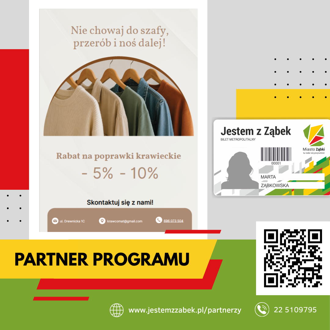zdjecie na stronie o tytule: Oferta pracowni Krawcomat dla posiadaczy Karty Mieszkańca