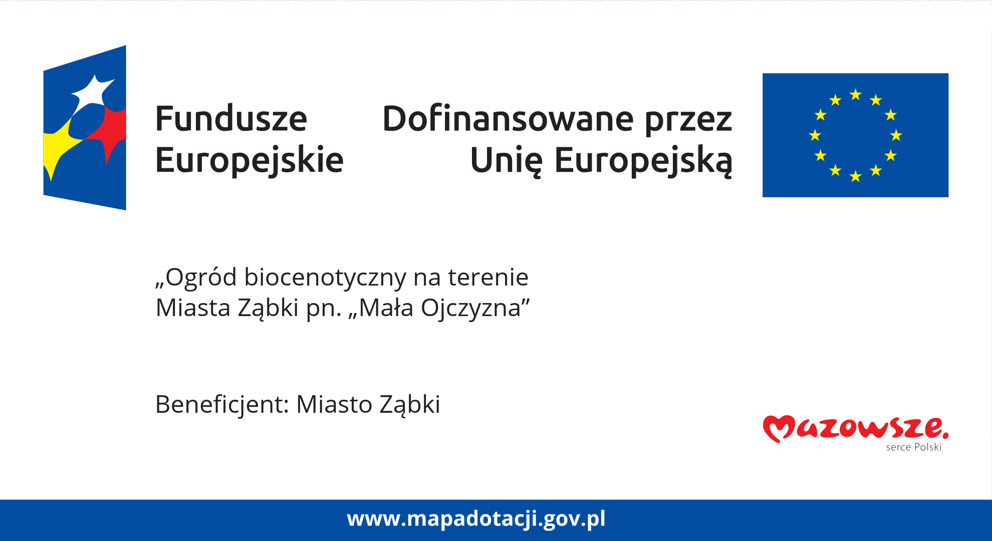 zdjecie na stronie o tytule: Miasto Ząbki otrzyma blisko 3,5 miliona złotych dofinansowania budowę parku „Mała Ojczyzna”