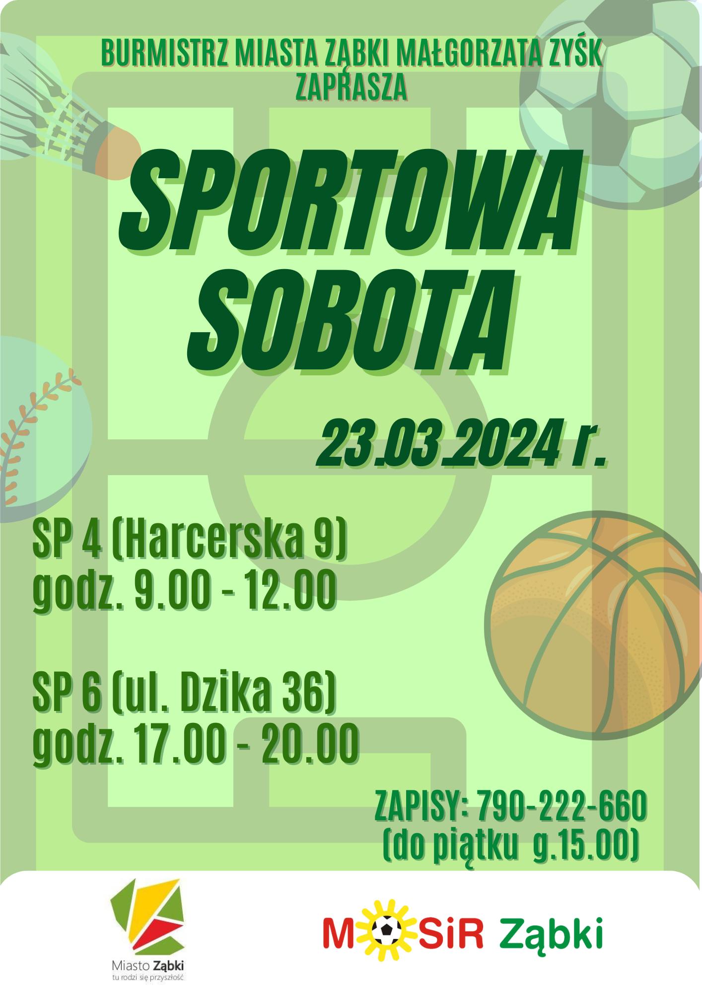 zdjecie na stronie o tytule: Sportowa sobota już 23 marca!