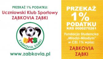 obraz-1 na stronie o tytule: Przekaż 1% podatku na UKS  Ząbkovia Ząbki