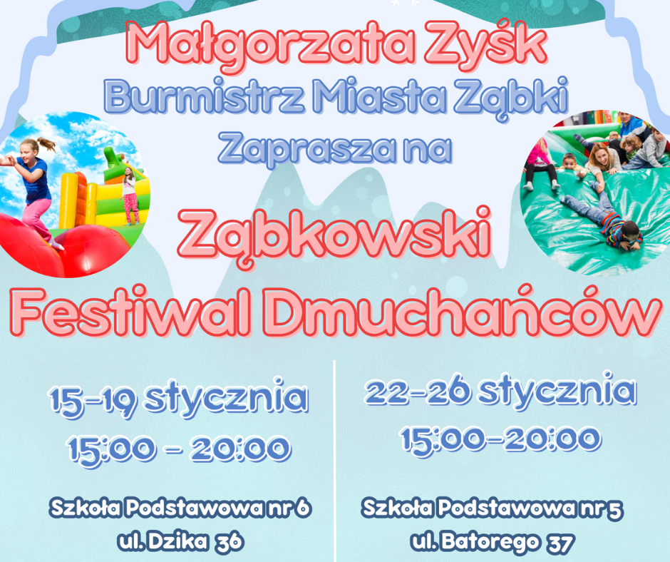 zdjecie na stronie o tytule: Małgorzata Zyśk Burmistrz Ząbek zaprasza na Festiwal Dmuchańców