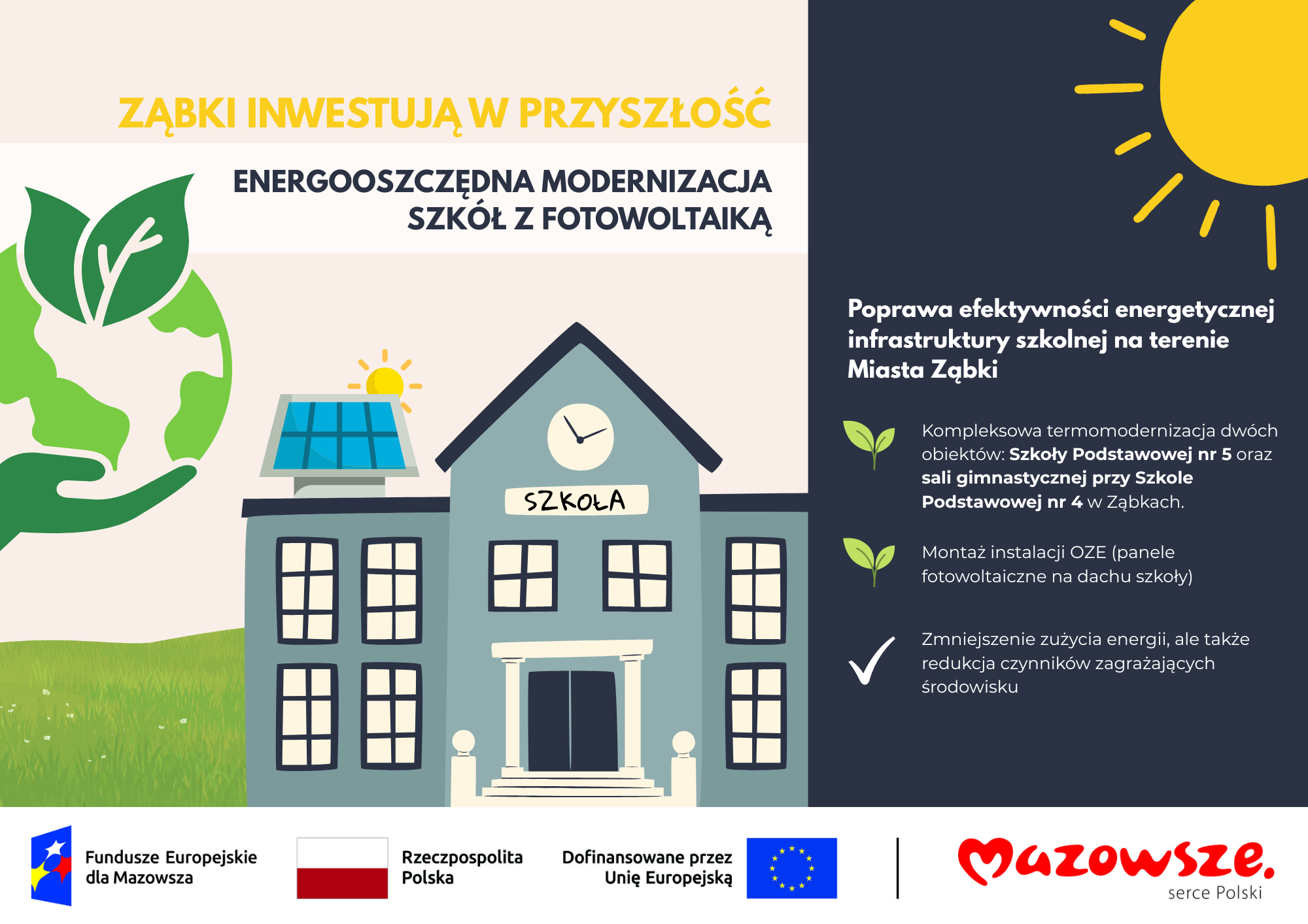 zdjecie na stronie o tytule: Ząbkowskie szkoły zyskają nową jakość energetyczną