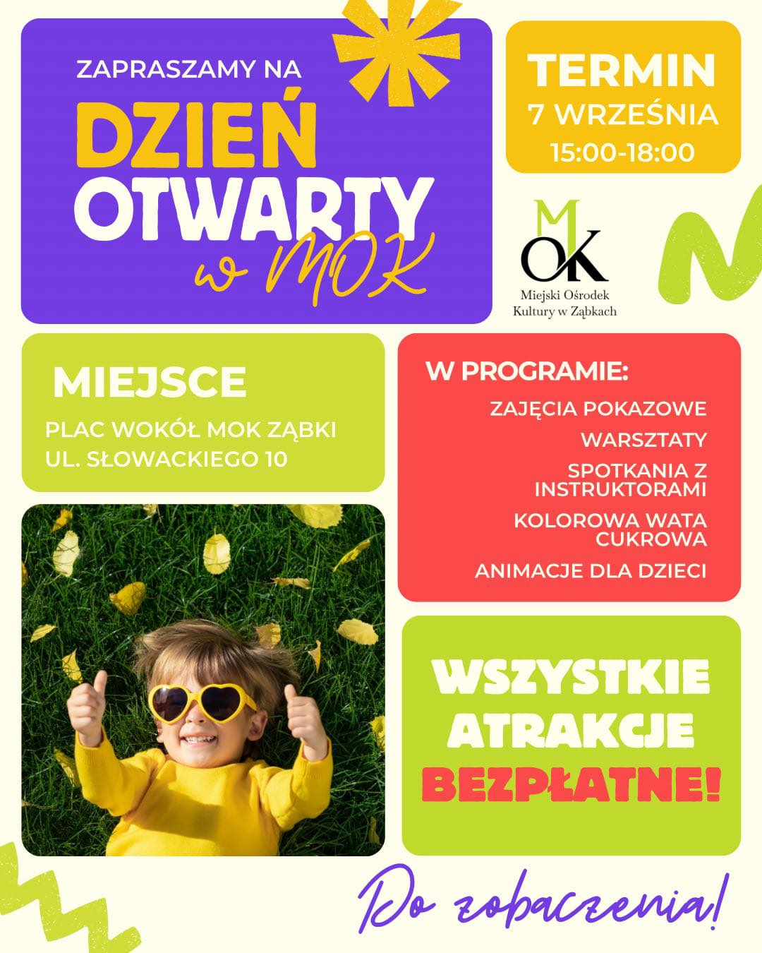 zdjecie na stronie o tytule: DZIEŃ OTWARTY w Miejski Ośrodek Kultury w Ząbkach!