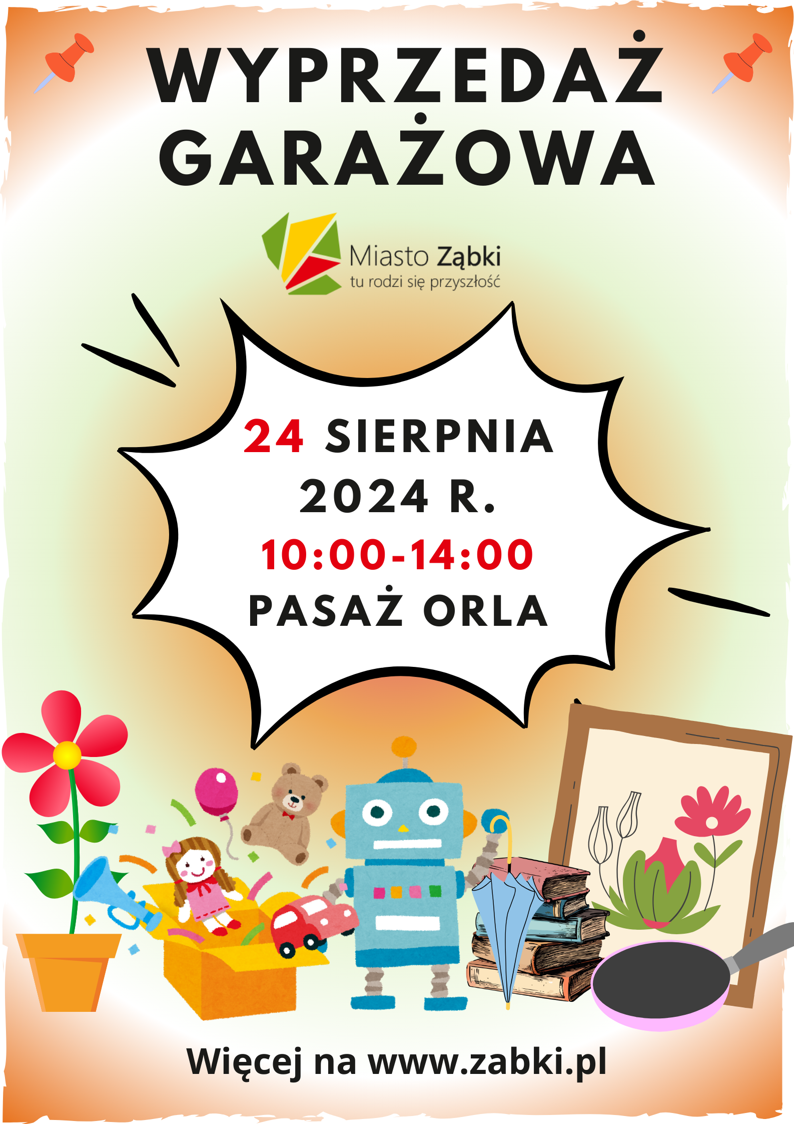 zdjecie na stronie o tytule: Wyprzedaż garażowa dnia 24 sierpnia w Pasażu Orla