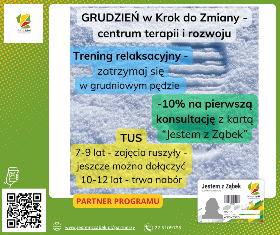 zdjecie na stronie o tytule: Krok do Zmiany – centrum terapii i rozwoju zaprasza na trening relaksacyjny.