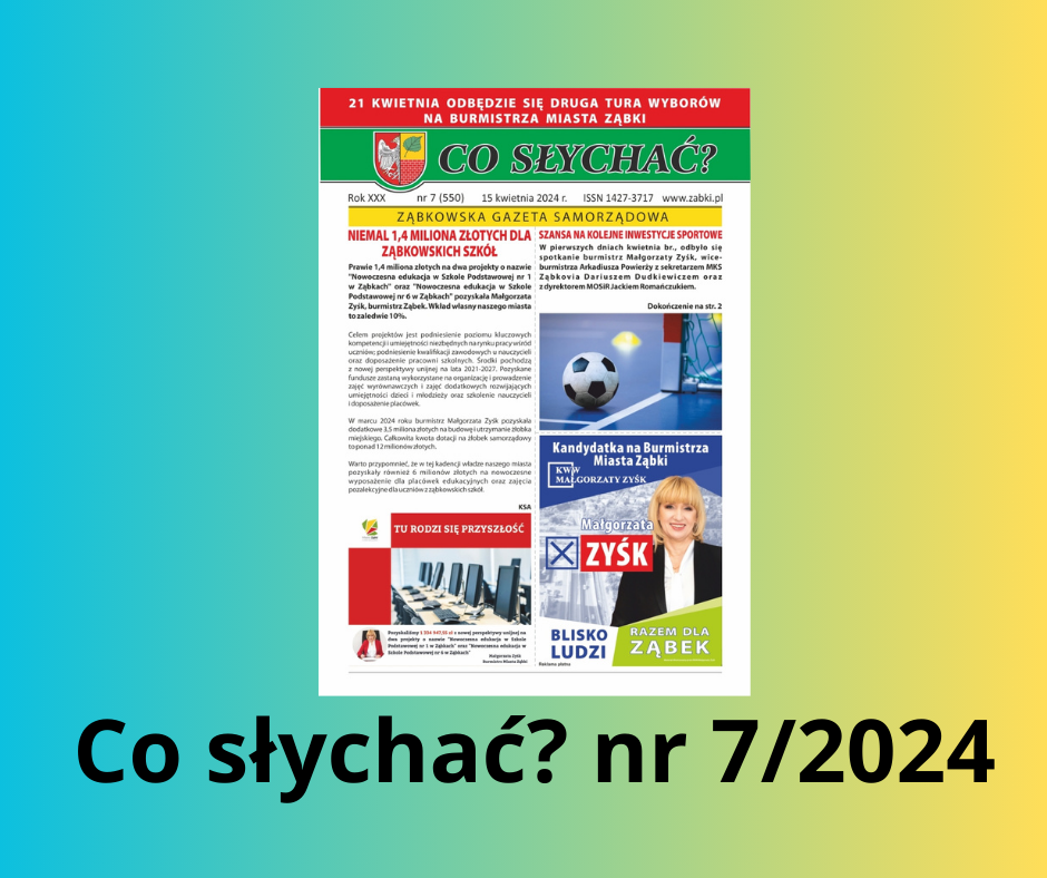 zdjecie na stronie o tytule: Zapraszamy do lektury najnowszego wydania dwutygodnika &quot;Co słychać?&quot;
