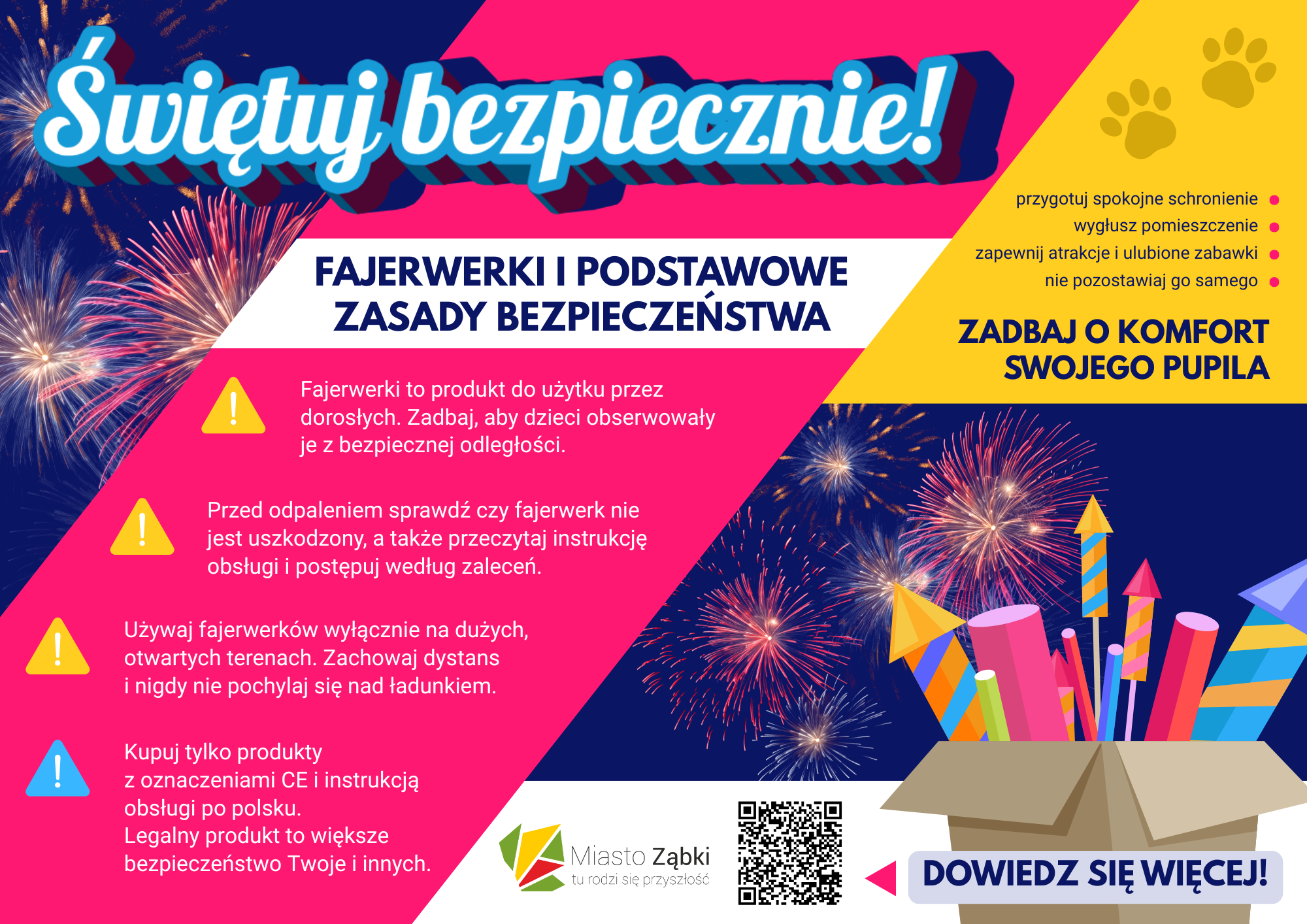 zdjecie na stronie o tytule: Fajerwerki wymagają ostrożności – baw się bezpiecznie!
