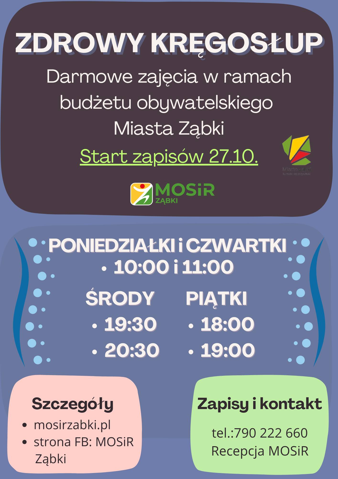 zdjecie na stronie o tytule: rusza z kolejna tura zajęć ZDROWY KRĘGOSŁUP
