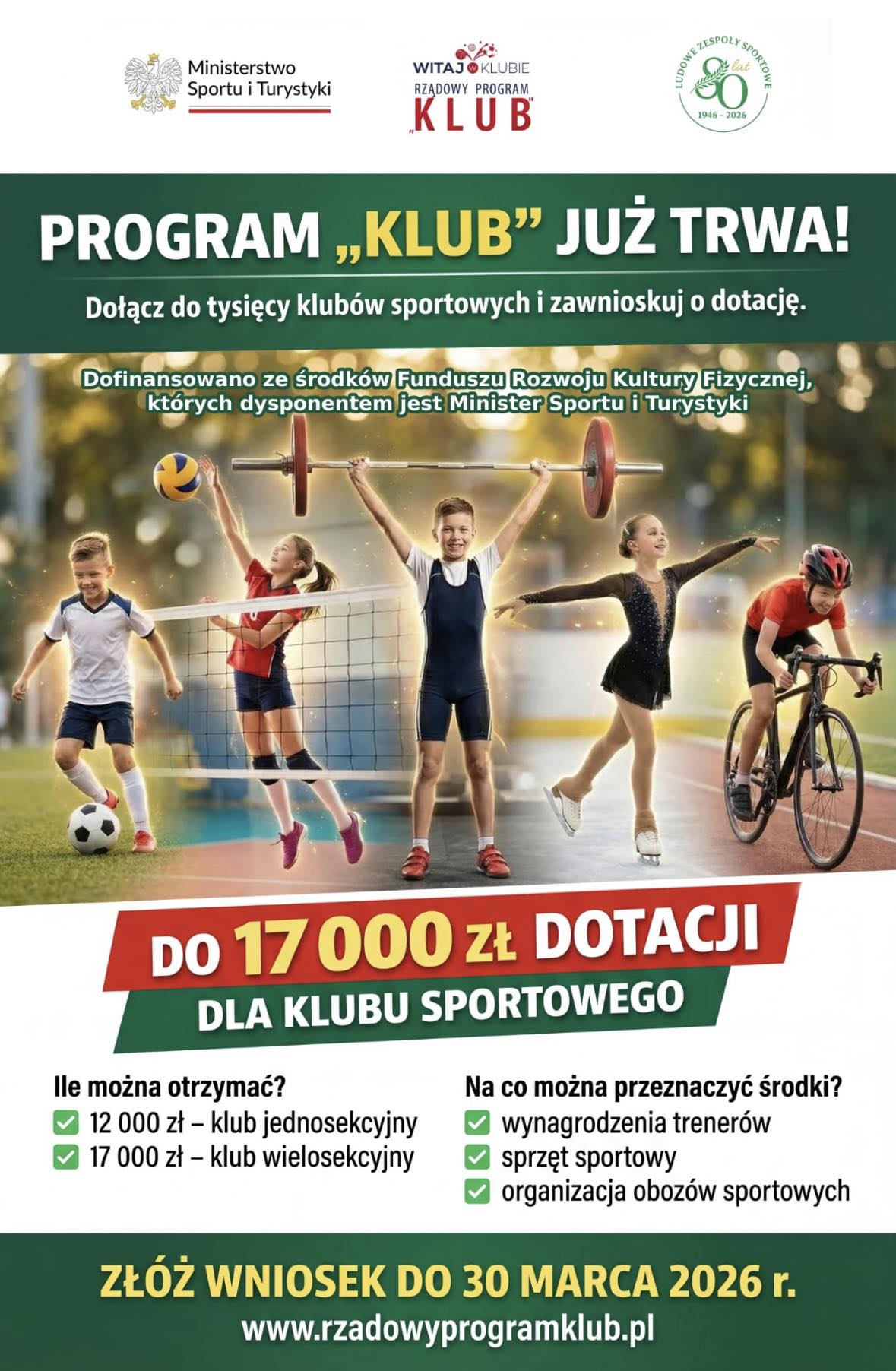 zdjecie na stronie o tytule: Trwa Rządowy Programu „KLUB” 2026