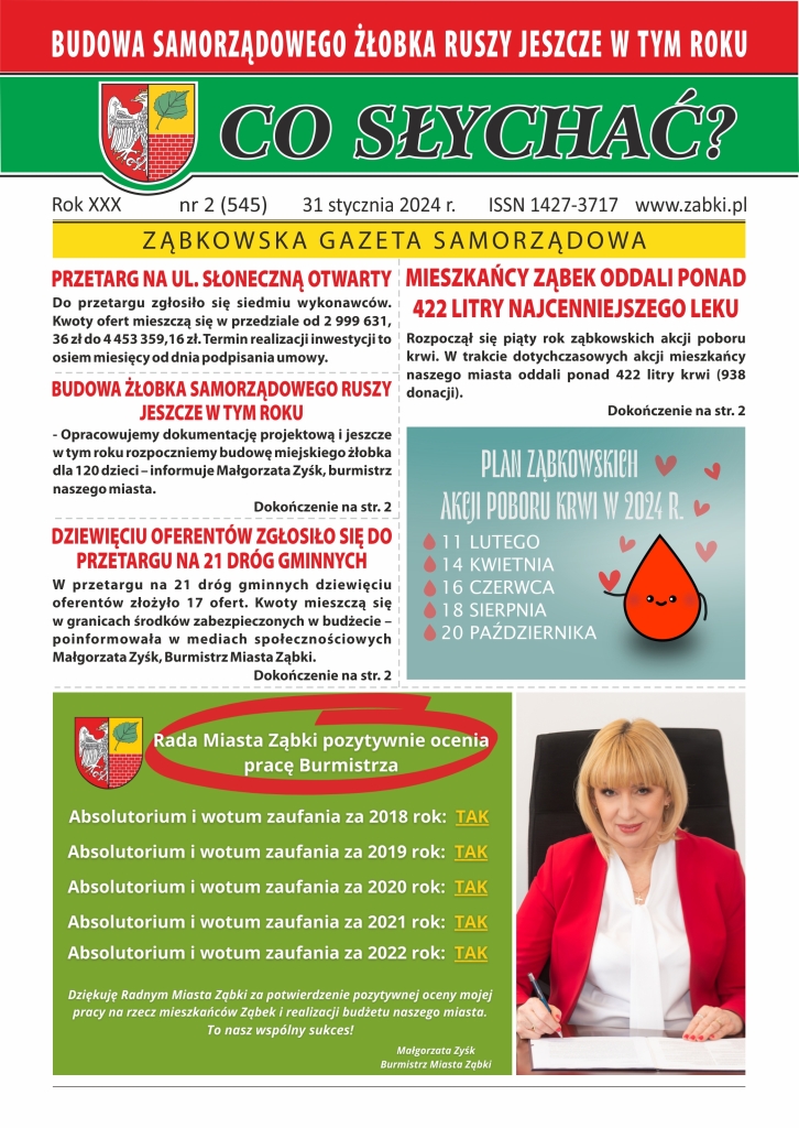 zdjecie na stronie o tytule: Nowy numer gazety &quot;Co słychać?&quot; już dostępny!