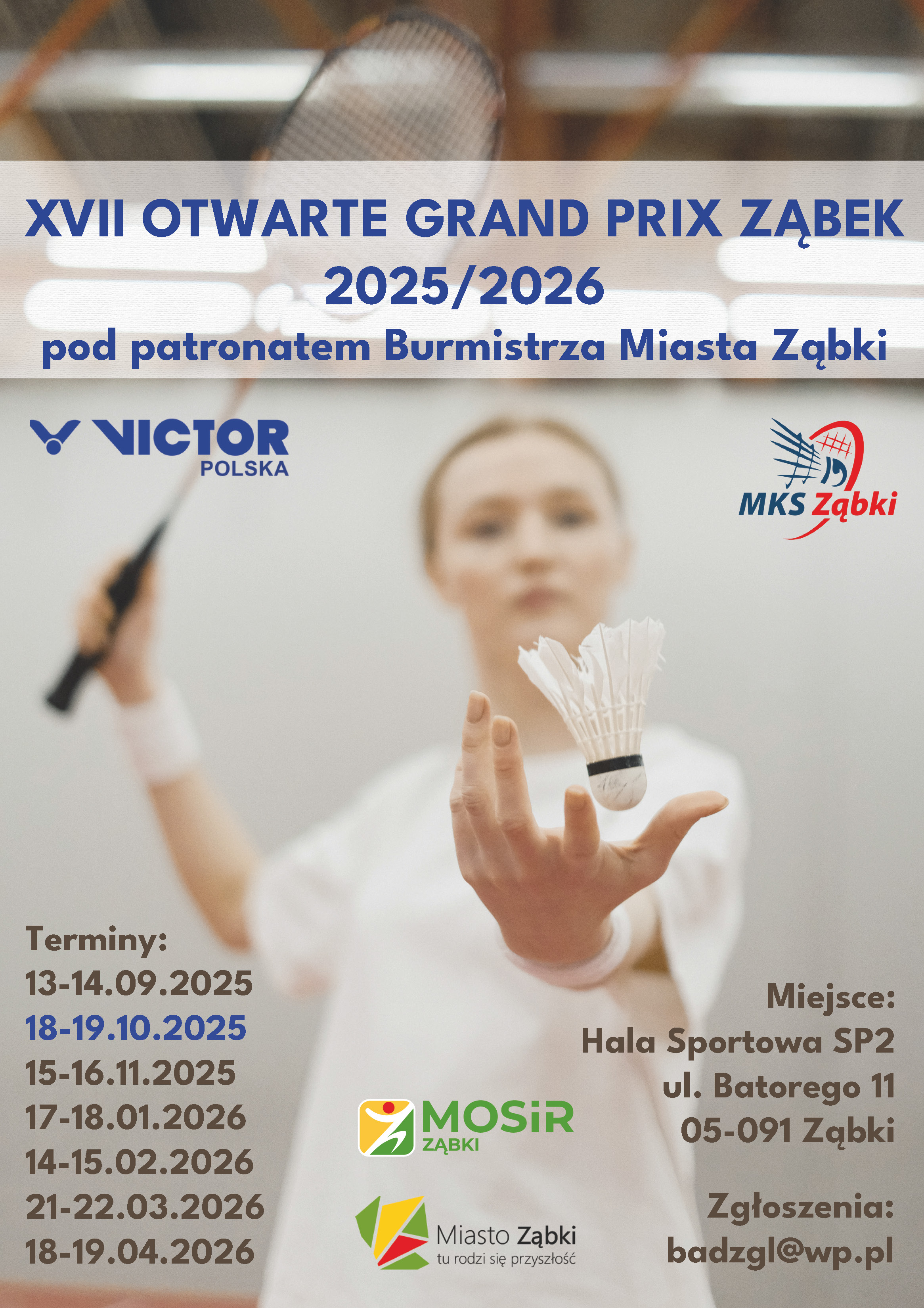 zdjecie na stronie o tytule: Grand Prix Ząbek w badmintonie w sezonie 2025/2026