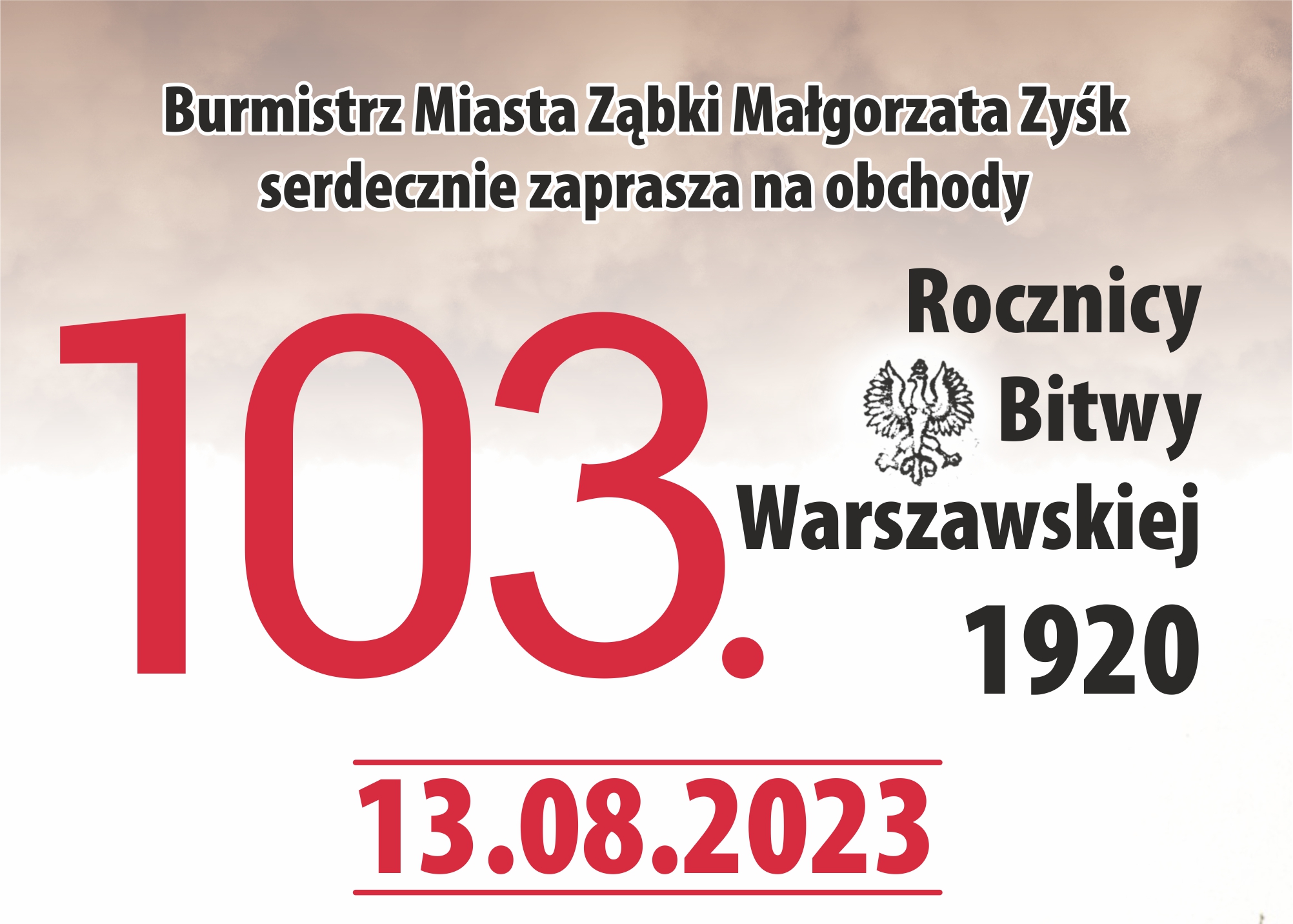 zdjecie na stronie o tytule: Obchody 103. rocznicy Bitwy Warszawskiej w Ząbkach