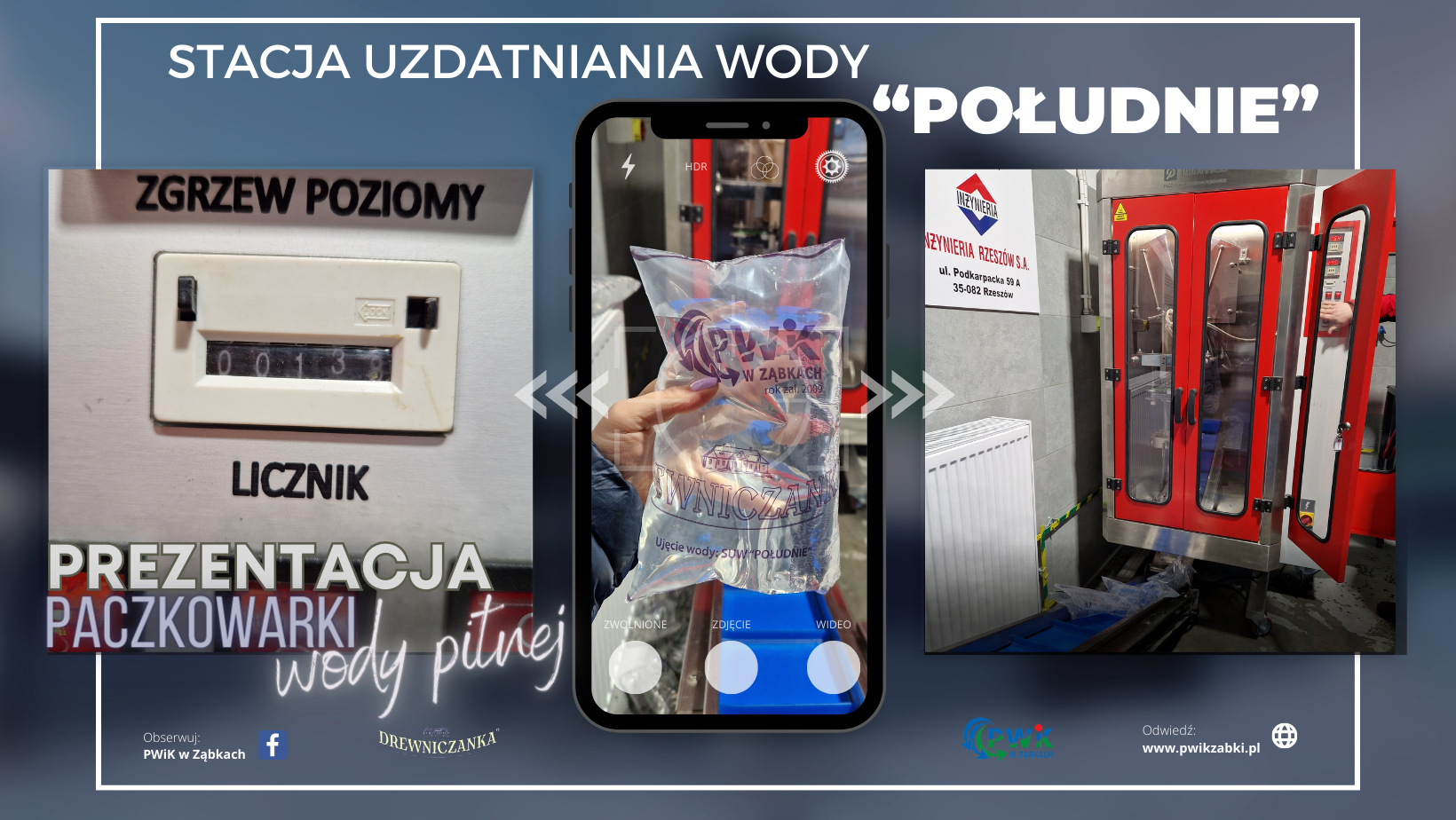 zdjecie na stronie o tytule: Wodna paczkowarka w nowej Stacji Uzdatniania Wody w Ząbkach