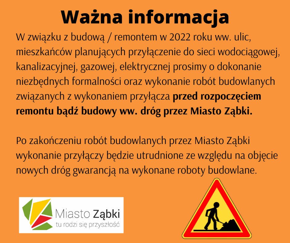 zdjecie na stronie o tytule: Plany kompleksowej budowy ulic na 2022 rok dla Miasta Ząbki