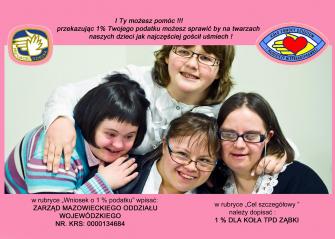 obraz-1 na stronie o tytule: Podziękowanie od Towarzystwa Przyjaciół Dzieci w Ząbkach!