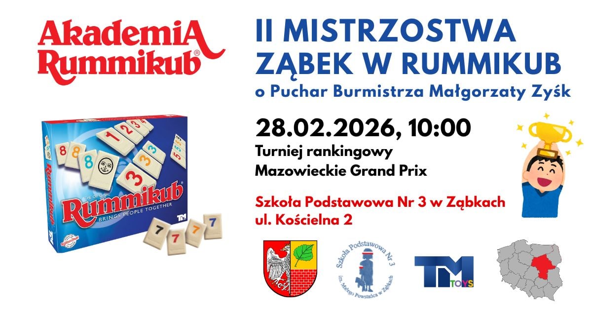 zdjecie na stronie o tytule: II Mistrzostwa Ząbek Rummikub o Puchar Burmistrza