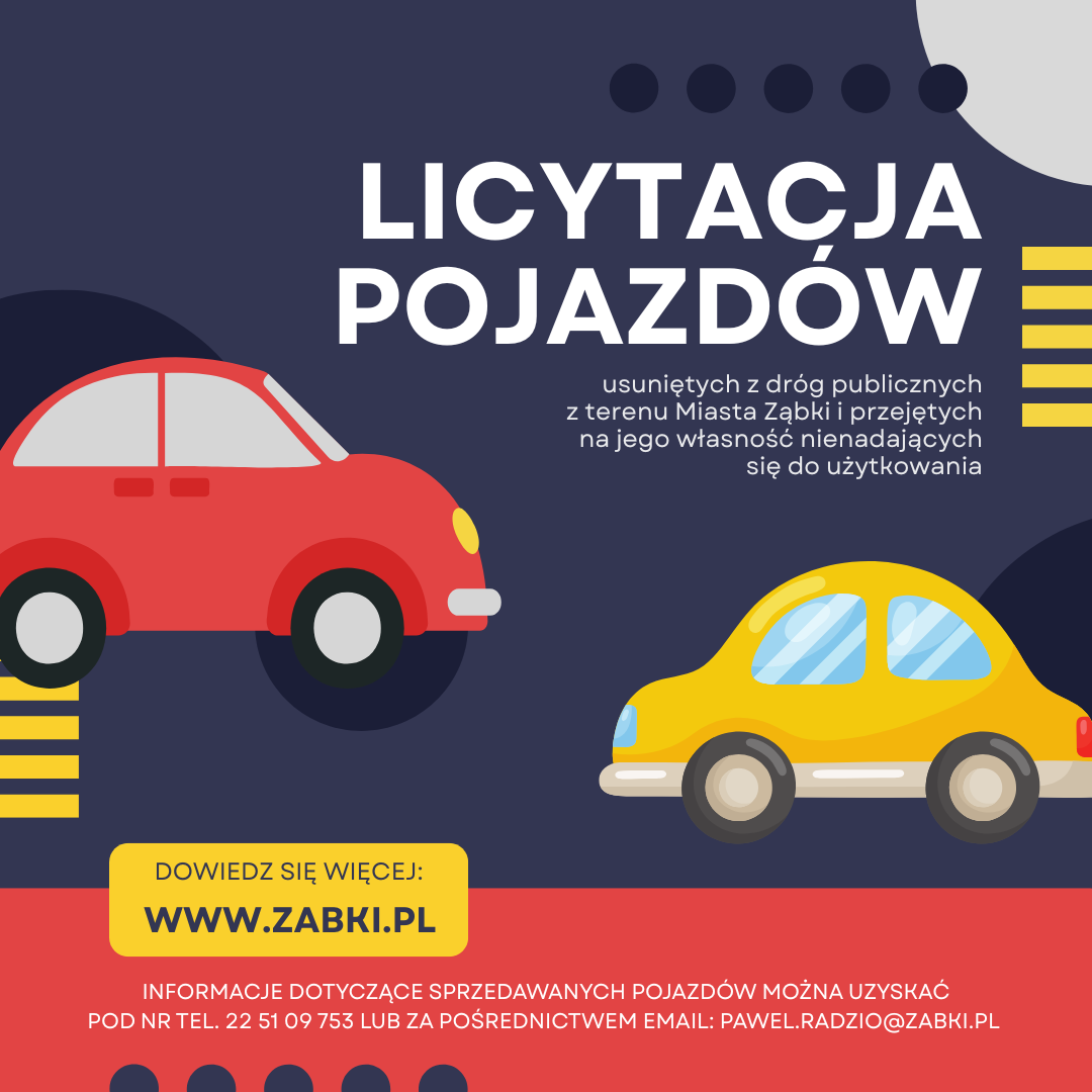 zdjecie na stronie o tytule: Licytacja pojazdów usuniętych z dróg publicznych z terenu Miasta Ząbki