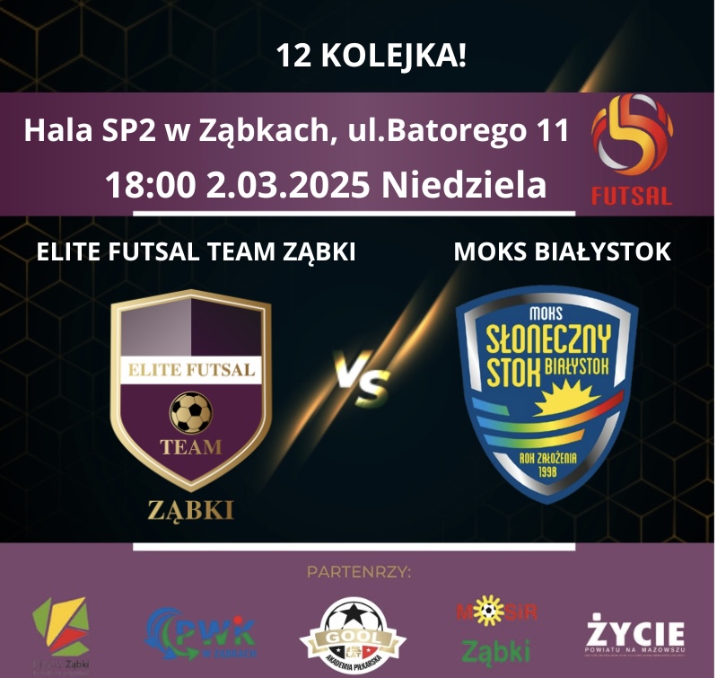 zdjecie na stronie o tytule: 2 LIGA FUTSALU - Elite Futsal Team kontra MOKS Słoneczny Stok Białystok