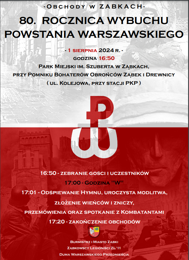 zdjecie na stronie o tytule: Zaproszenie na obchody 80. rocznicy Powstania Warszawskiego