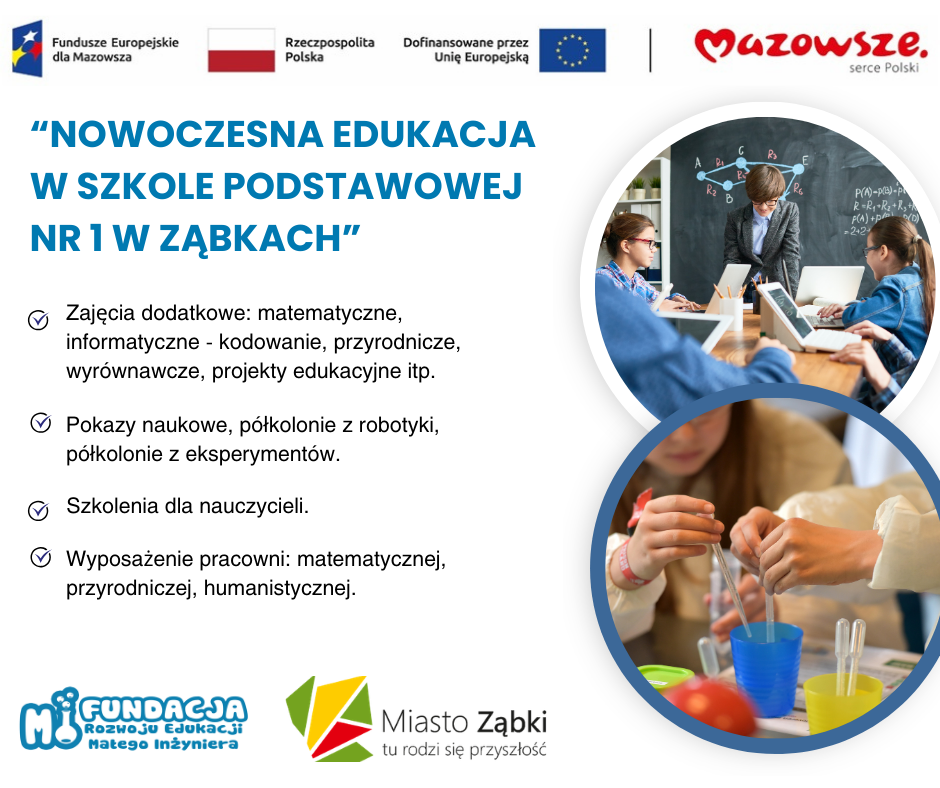 zdjecie na stronie o tytule: Fundacja Rozwoju Małego Inżyniera prowadzi zajęcia dla uczniów SP 1