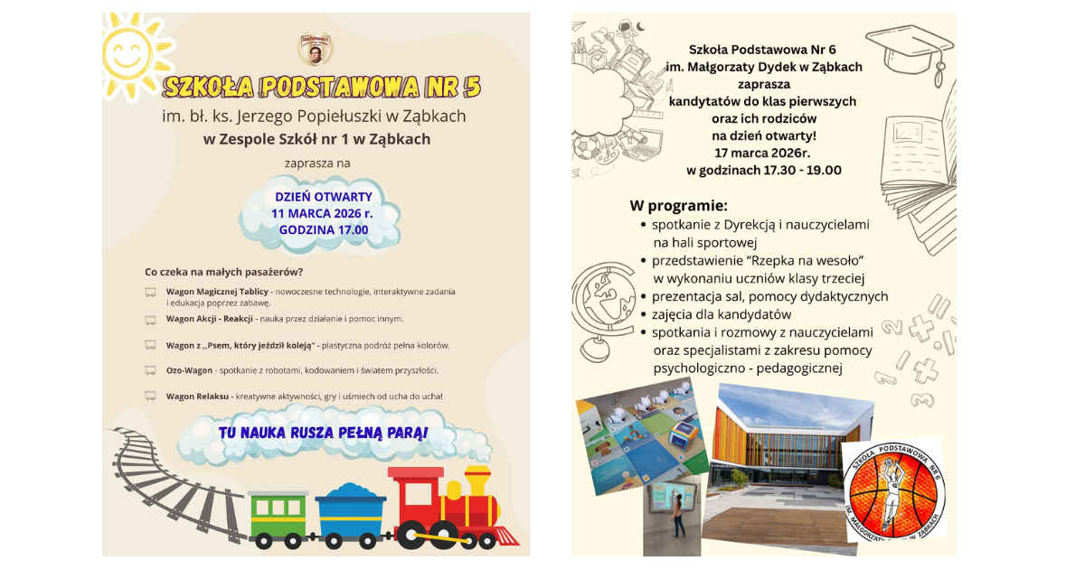zdjecie na stronie o tytule: Dni Otwarte w szkołach podstawowych w Ząbkach