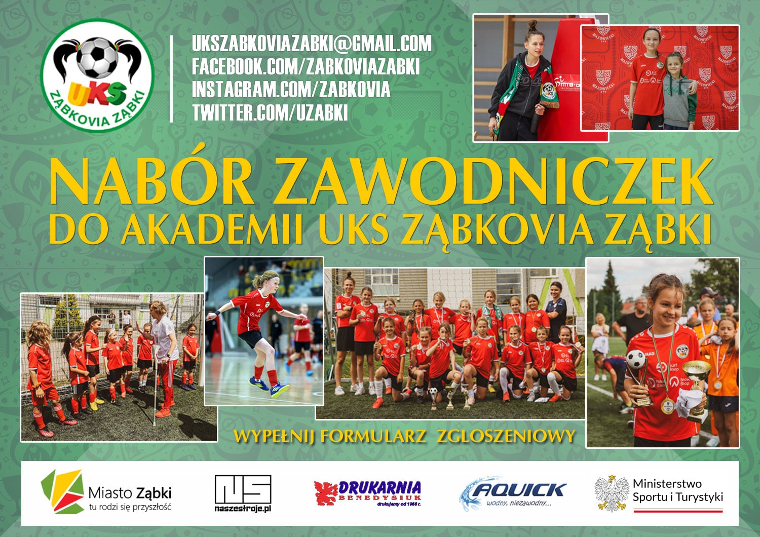 zdjecie na stronie o tytule: Trwa nabór do UKS Ząbkovia Ząbki