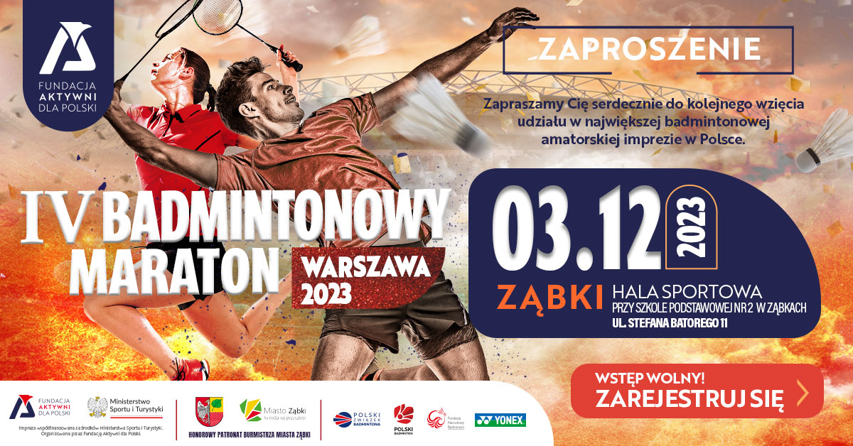 zdjecie na stronie o tytule: IV Maraton Badmintonowy
