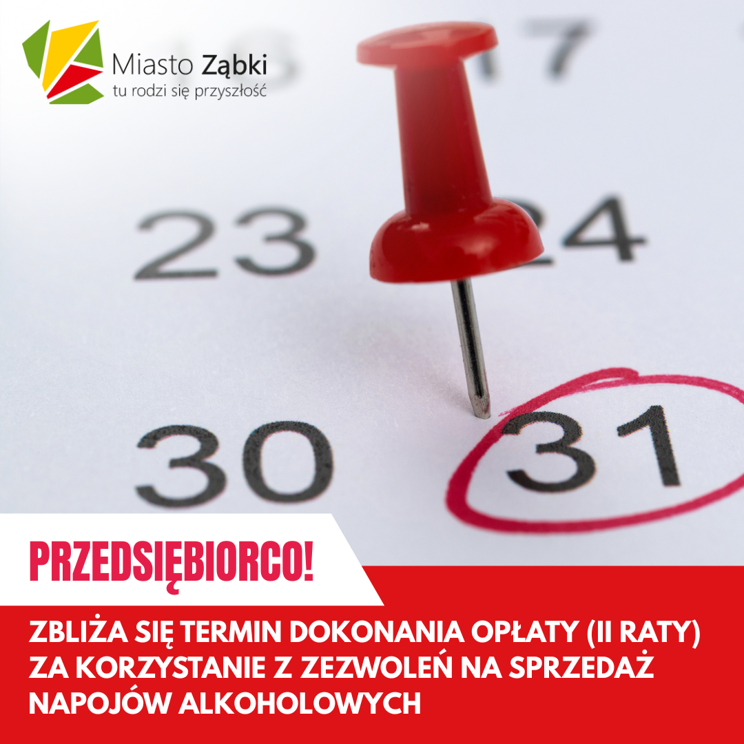zdjecie na stronie o tytule: Opłata za korzystanie z zezwoleń na sprzedaż napojów alkoholowych