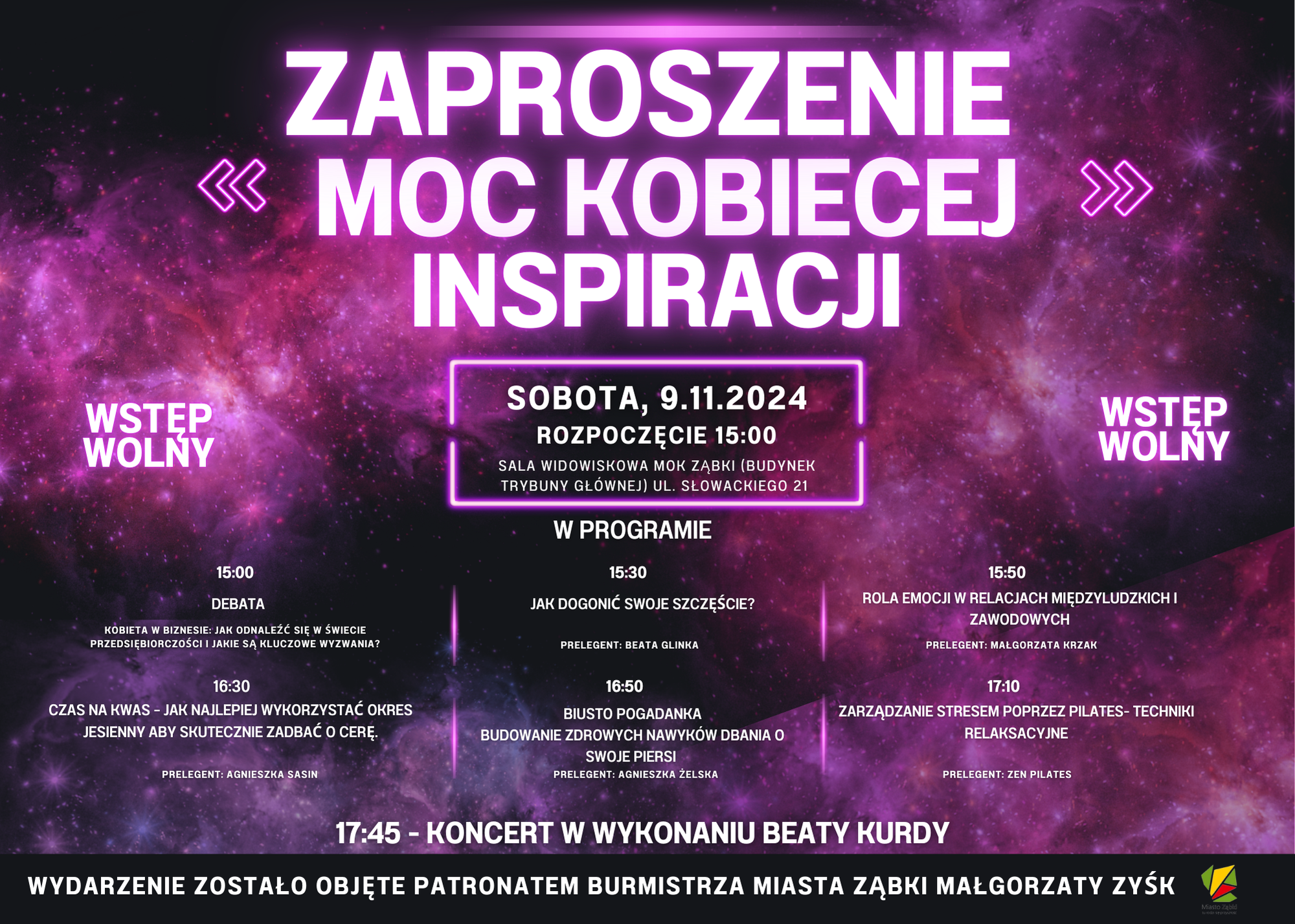 zdjecie na stronie o tytule: MOC KOBIECEJ INSPIRACJI już 9 listopada w sali widowiskowej MOK!
