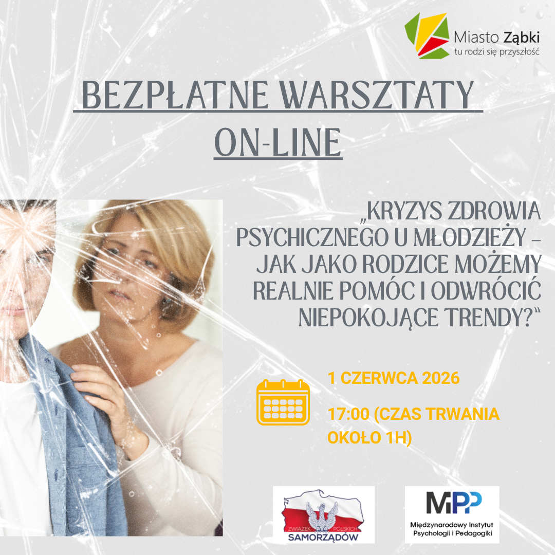 zdjecie na stronie o tytule: Bezpłatne warsztatach on-line poświęconych zagadnieniom zaburzeń natury emocjonalnej u dzieci i młodzieży