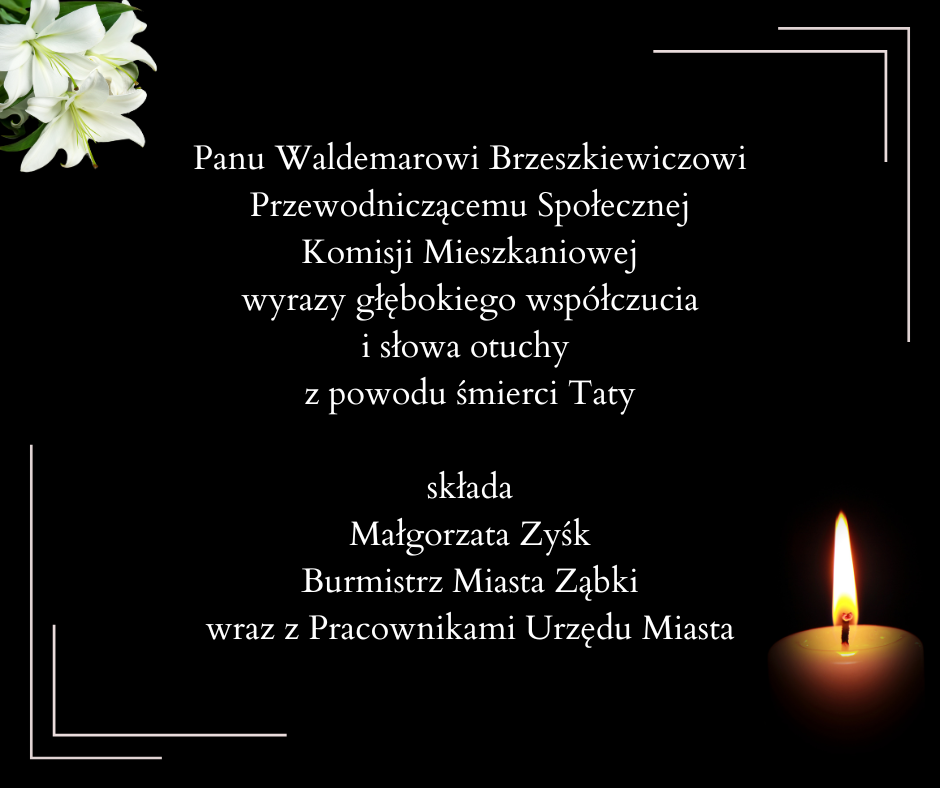 zdjecie na stronie o tytule: Kondolencje