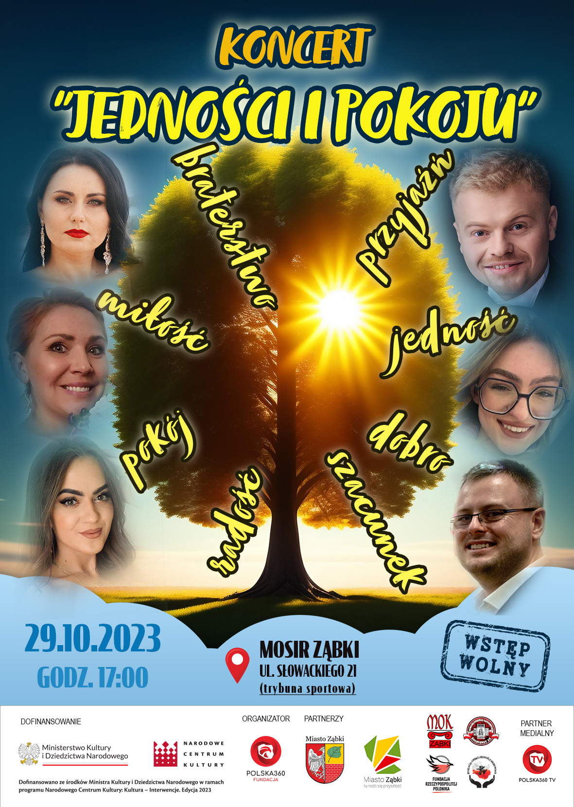 zdjecie na stronie o tytule: Koncert Jedności i Pokoju w niedzielę 29 października  o 17:00. Zapraszamy!