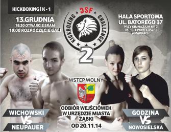 obraz-1 na stronie o tytule: DSF Kickboxing Challenge 2 już 13 grudnia w Ząbkach