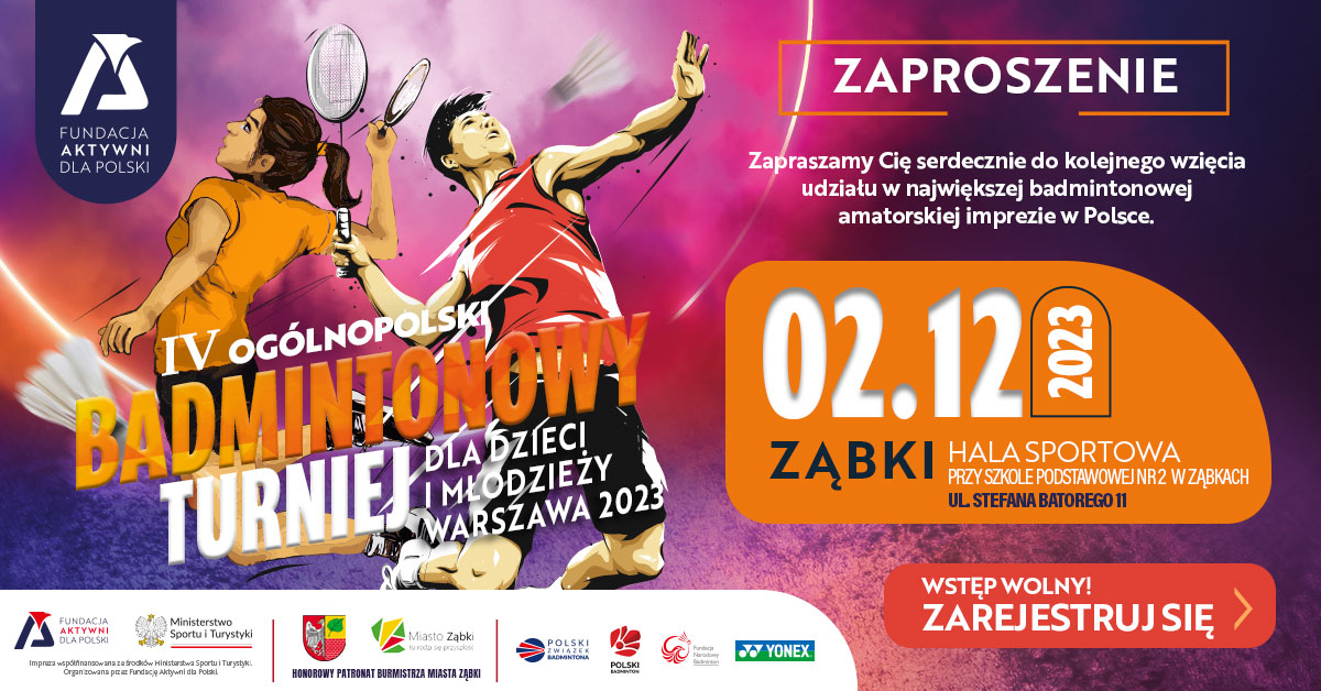 zdjecie na stronie o tytule: Badmintonowy turniej dla dzieci i młodzięży