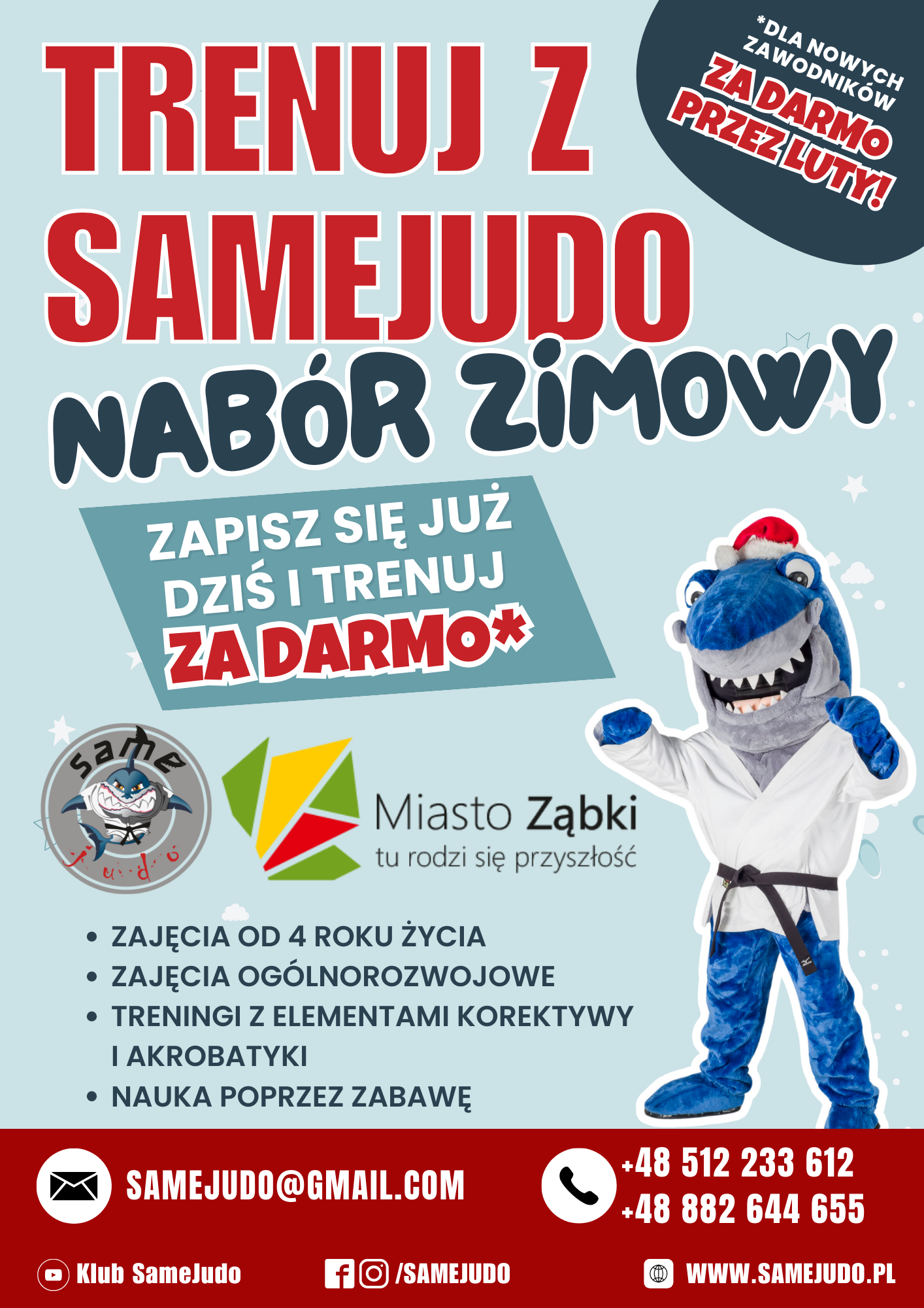 zdjecie na stronie o tytule: Klub SameJudo zachęca do darmowych treningów dla dzieci w lutym