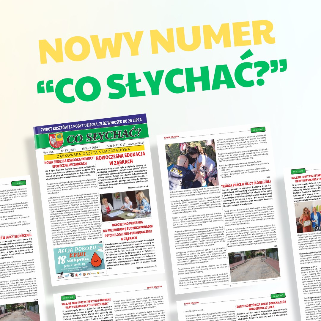 zdjecie na stronie o tytule: Najnowszy numer &quot;Co słychać?&quot; jest już dostępny