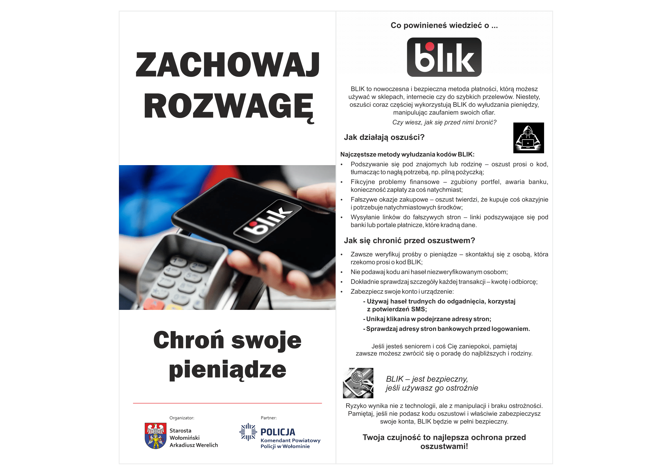 zdjecie na stronie o tytule: UWAGA NA OSZUSTÓW! Bądźcie czujni i chrońcie swoje pieniądze!