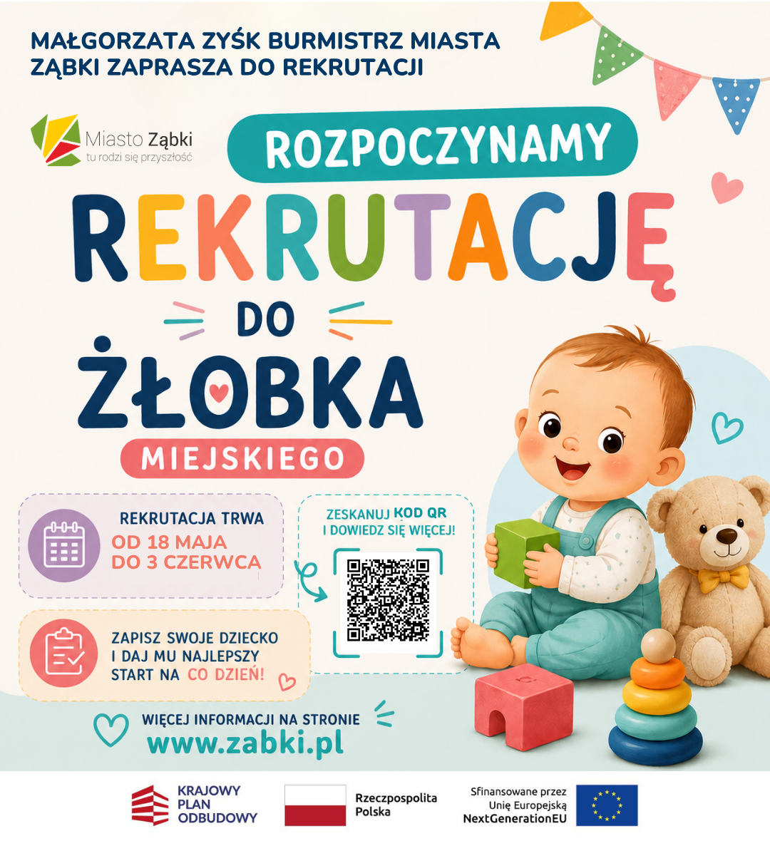 zdjecie na stronie o tytule: Rekrutacja do żłobka miejskiego trwa!