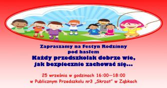 obraz-1 na stronie o tytule: Zapraszamy na Festyn Rodzinny w PP nr 3 &quot;Skrzat&quot;