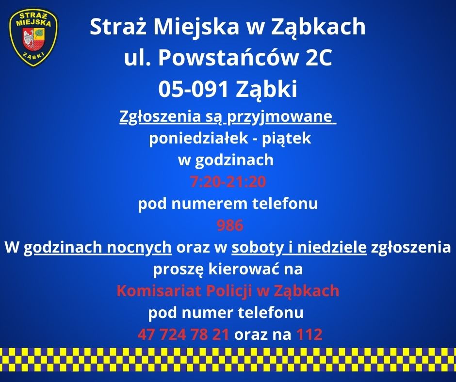 zdjecie na stronie o tytule: Pracuj w ząbkowskiej Straży Miejskiej