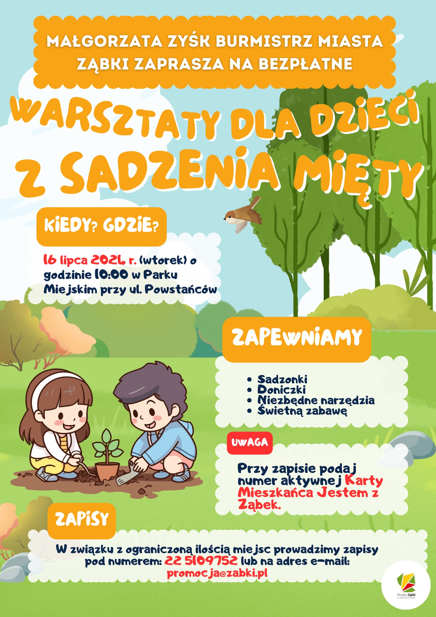 zdjecie na stronie o tytule: Bezpłatne warsztaty z sadzenia mięty dla dzieci